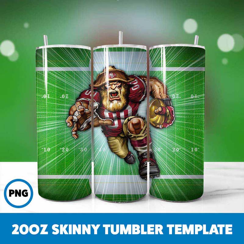 Football Mascot Tumbler Wrap