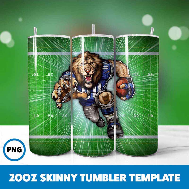 Football Mascot Tumbler Wrap