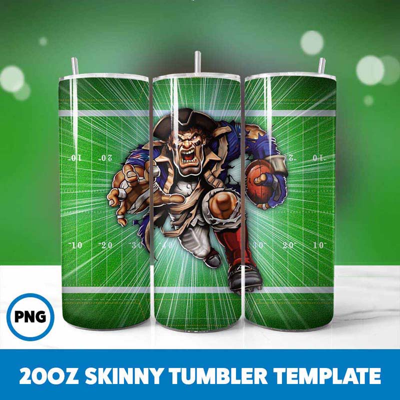 Football Mascot Tumbler Wrap