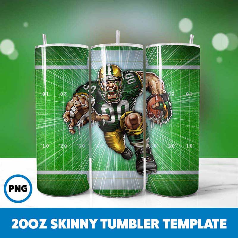 Football Mascot Tumbler Wrap