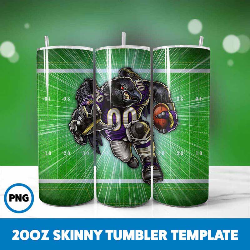 Football Mascot Tumbler Wrap