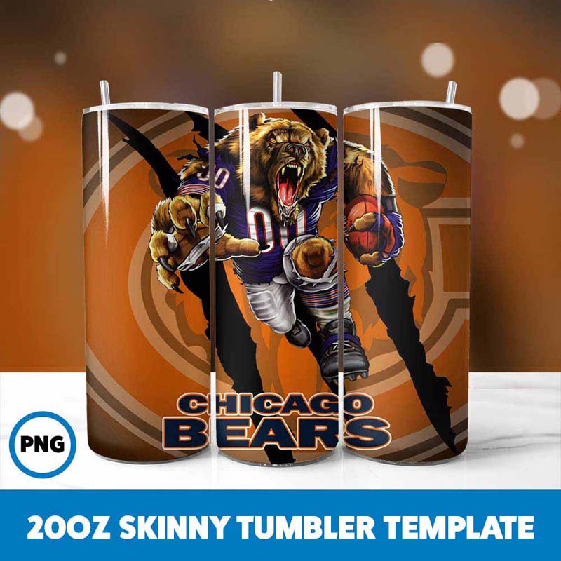 Football Mascot Chicago Bears
  Tumbler Wrap