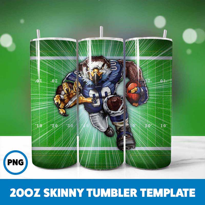 Football Mascot Tumbler Wrap