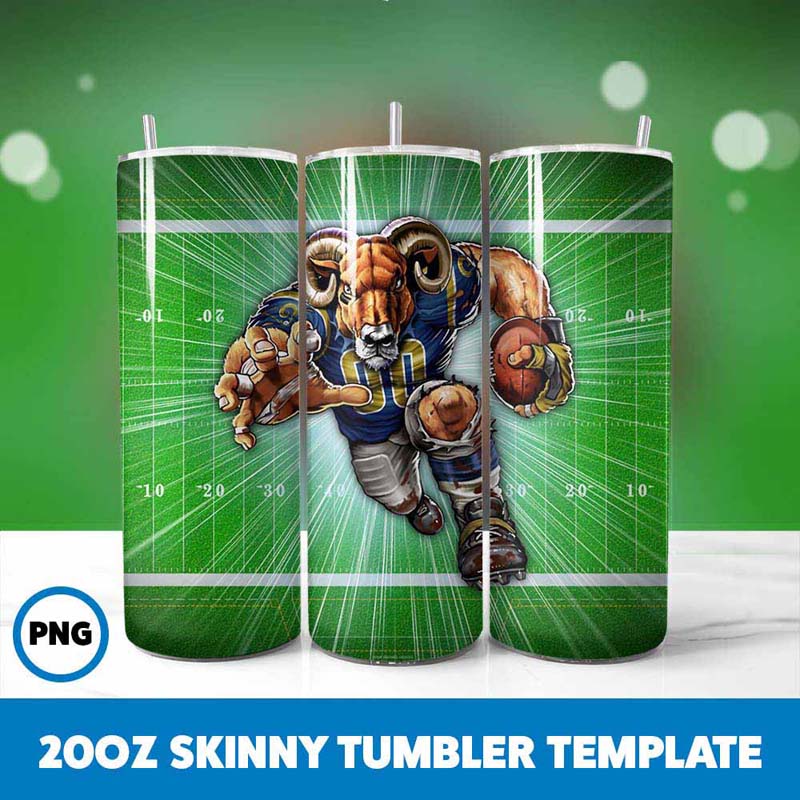 Football Mascot Tumbler Wrap