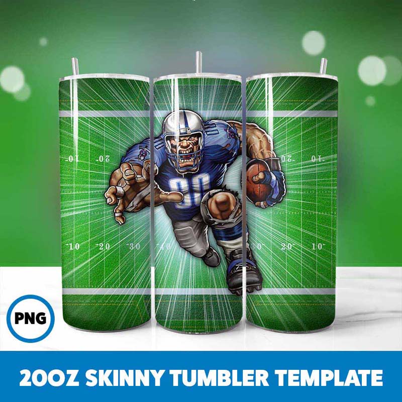 Football Mascot Tumbler Wrap