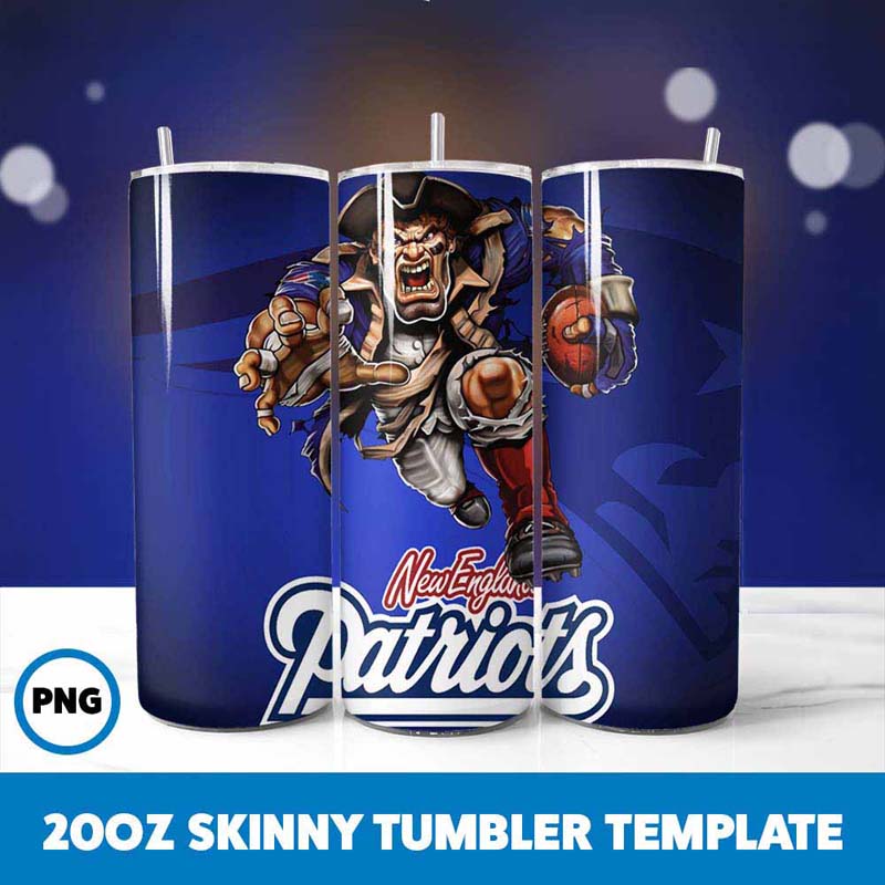 Football Mascot New England
  Patriots Tumbler Wrap