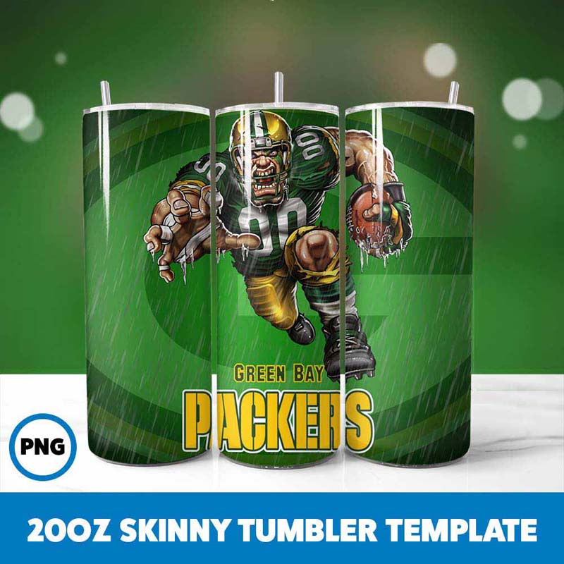 Football Mascot Green Bay
  Packers Tumbler Wrap