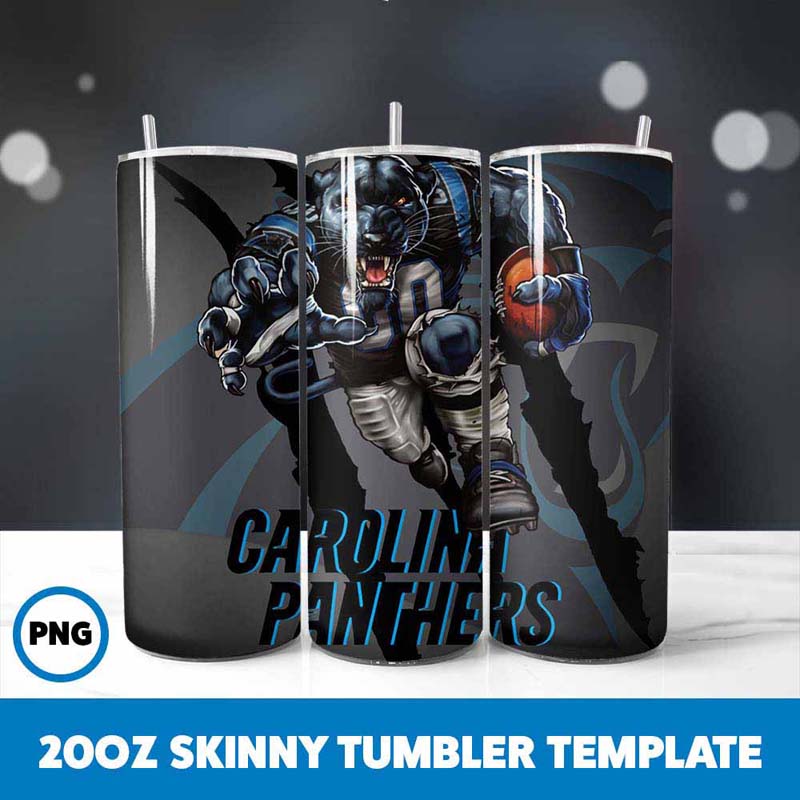 Football Mascot Carolina
  Panthers Tumbler Wrap