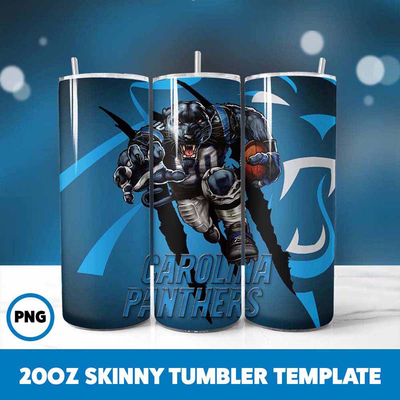 Football Mascot Carolina
  Panthers Tumbler Wrap