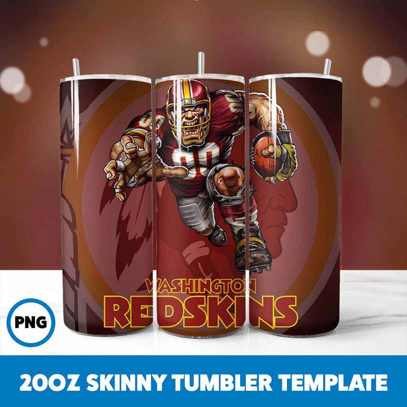 Football Mascot Washington
  Redskins Tumbler Wrap