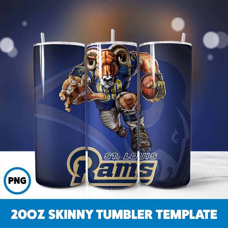 Football Mascot St Louis Rams
  Tumbler Wrap