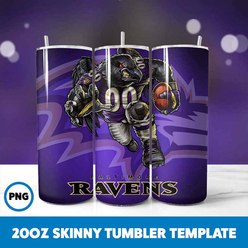 Football Mascot Baltimore
  Ravens Tumbler Wrap