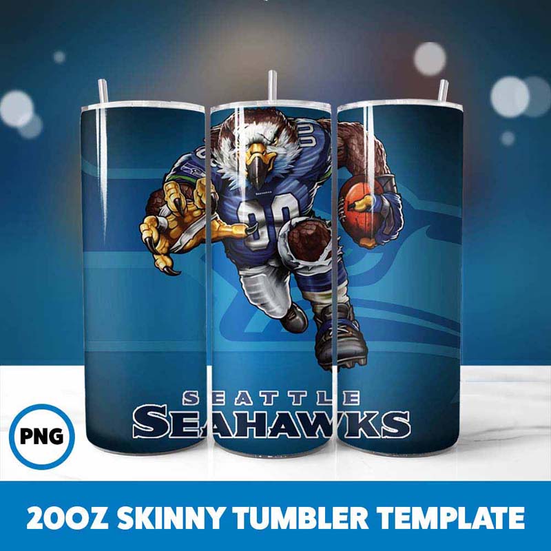 Football Mascot Seattle
  Seahawks Tumbler Wrap