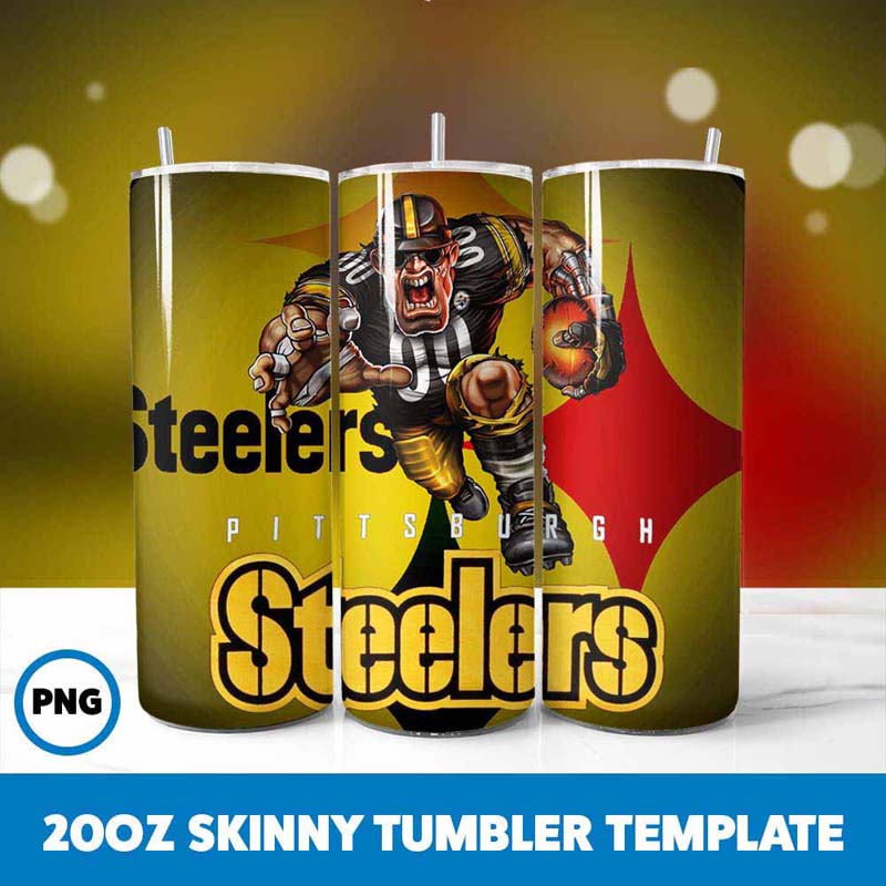 Football Mascot Pittburgh
  Steelers Tumbler Wrap