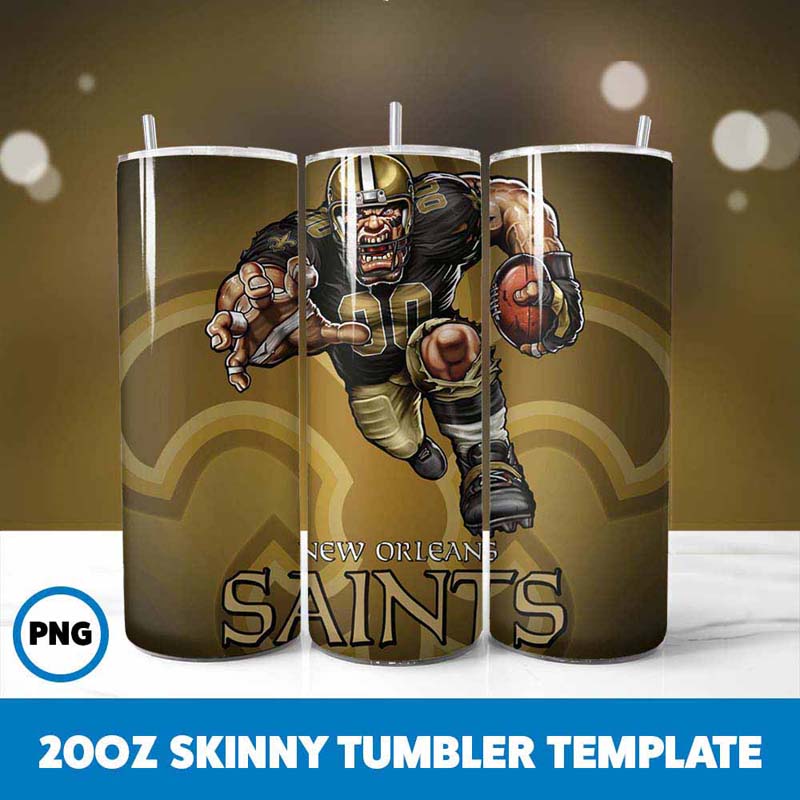 Football Mascot New Orlean
  Saints Tumbler Wrap