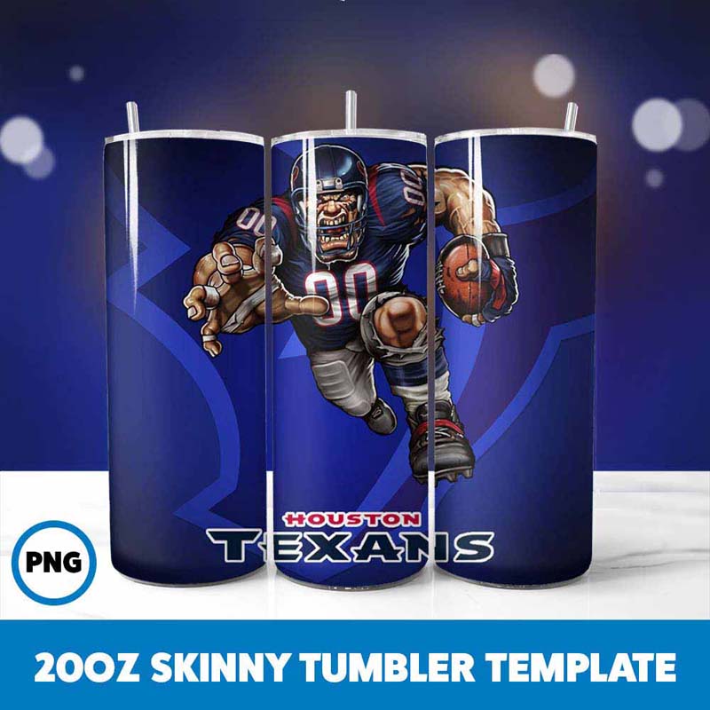 Football Mascot Houston Texans
  Tumbler Wrap