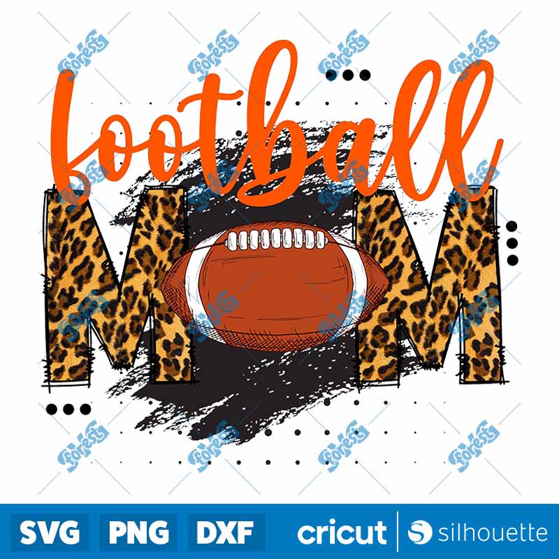 Football Mom Leopard PNG