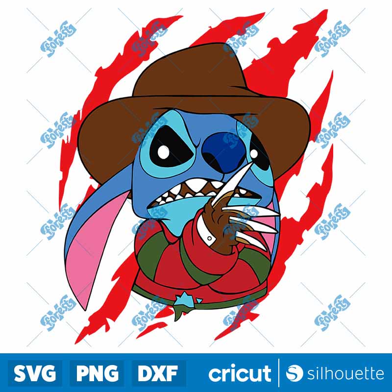 Freddy x Stitch SVG