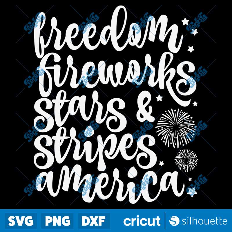 Freedom Fireworks Stars &
Stripes SVG