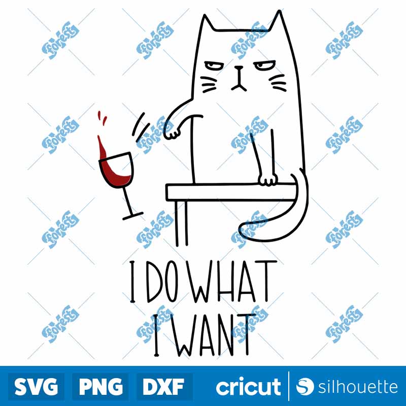 Funny Cat And Glass Of Wine
SVG