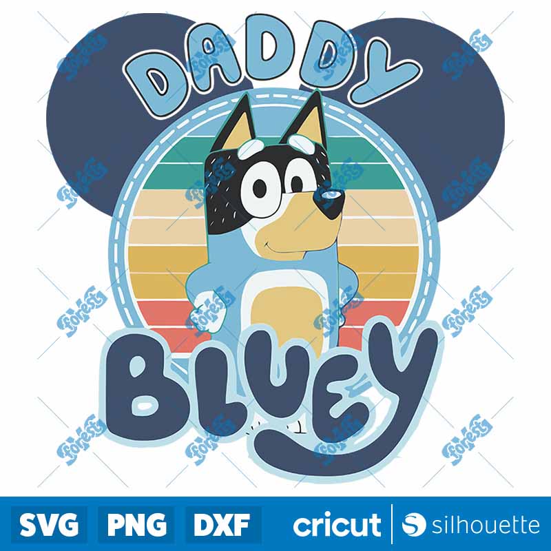 Funny Daddy Bluey Mickey Head
  SVG