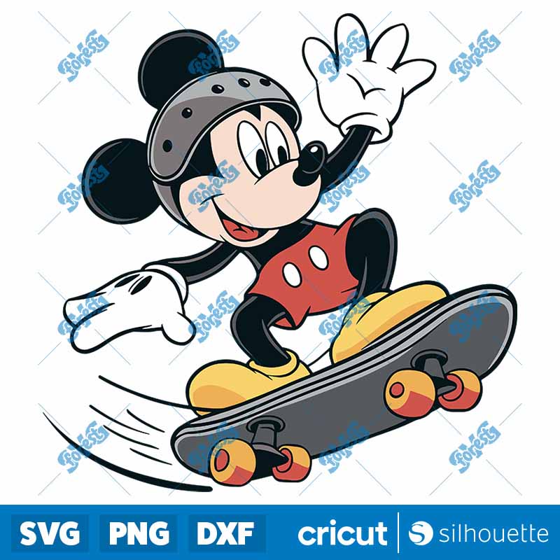 Funny Disney Mickey Mouse
Skateboarding SVG