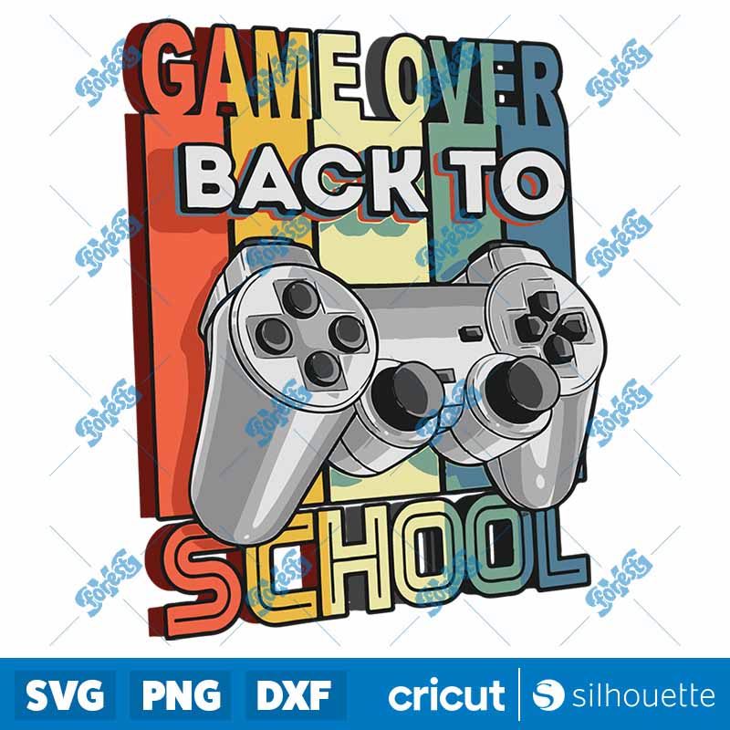 Funny Game Over Teacher Video
Game Back To School SVG