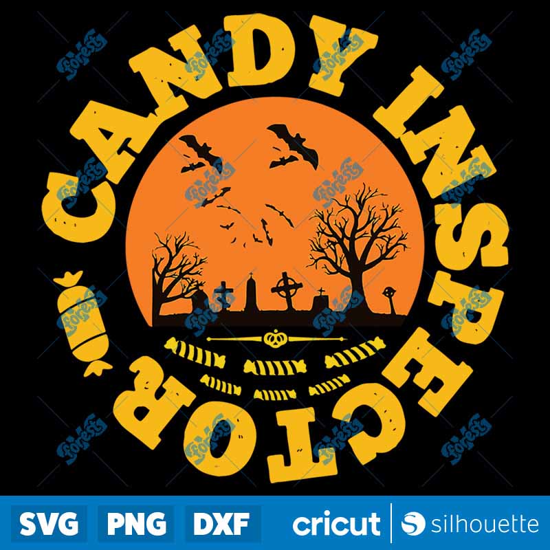 Funny Halloween Day Vintage
Candy Inspector Costume SVG