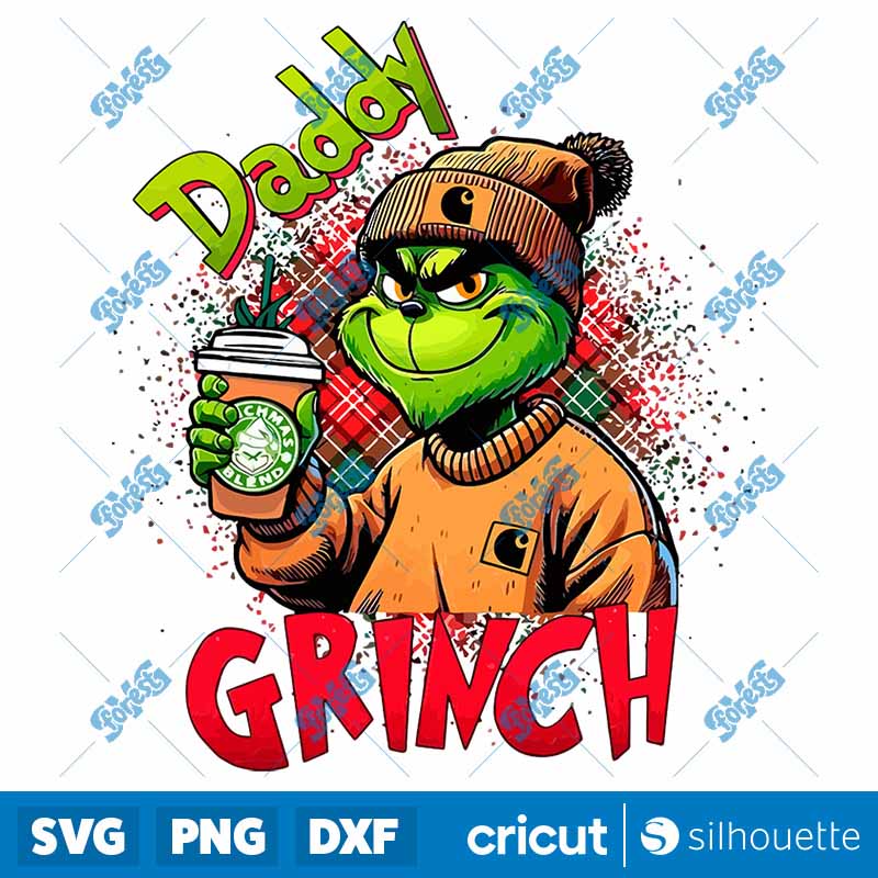 Funny Leopard Daddy Grinch SVG