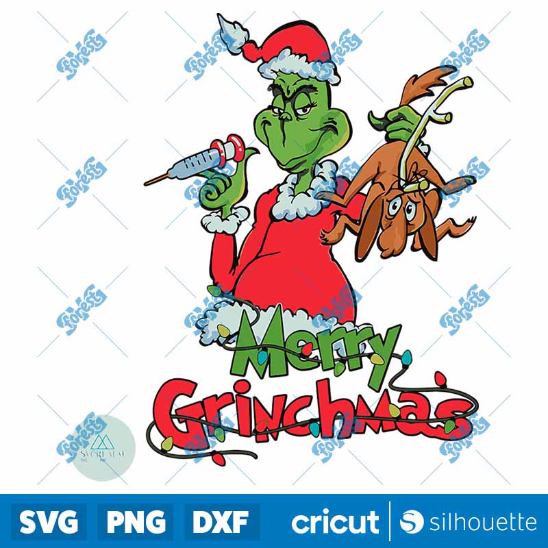 Funny Merry Grinchmas Nurse
  SVG