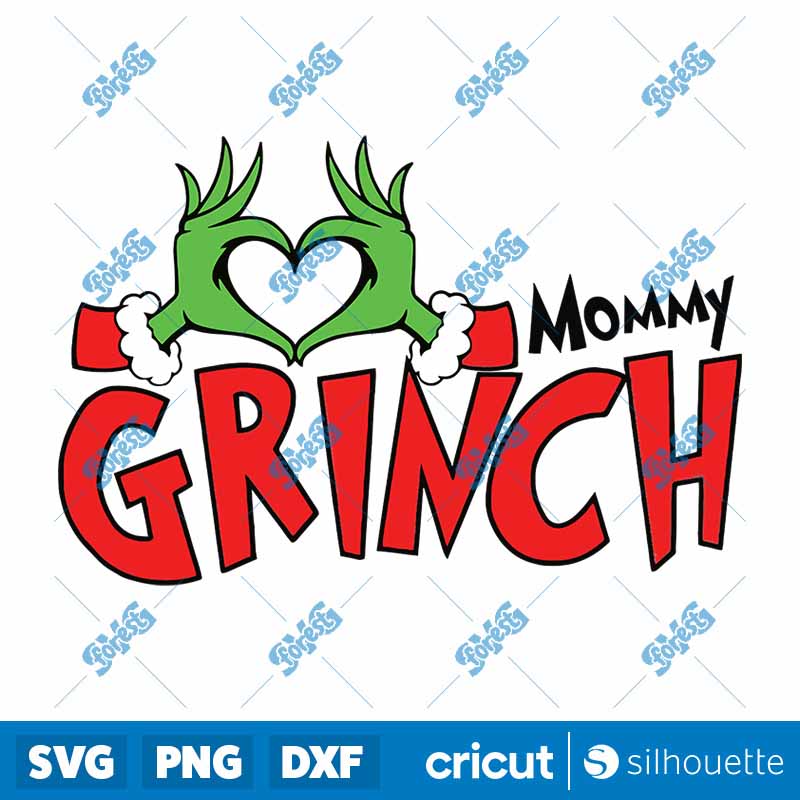 Funny Mommy Grinch Heart SVG