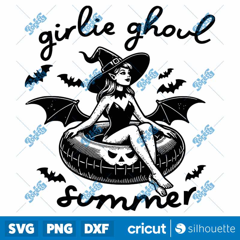 Girlie Ghoul Summer Witch SVG