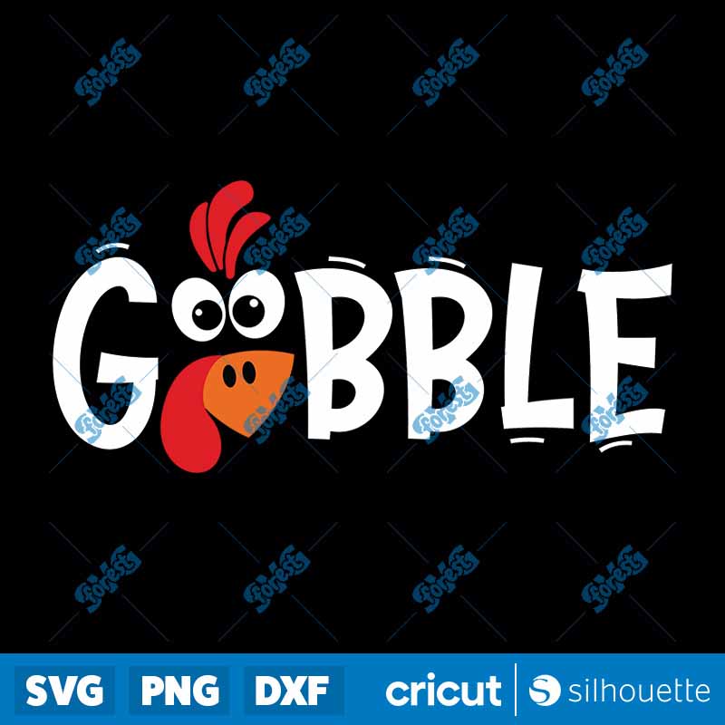 Gobble Turkey Face SVG