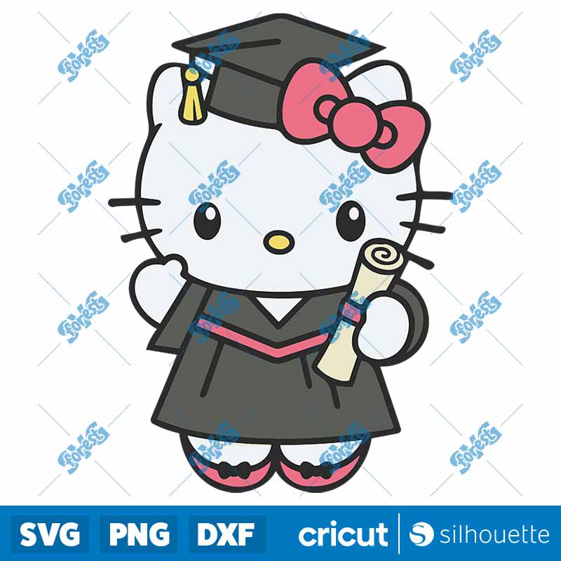 Graduate Hello Kitty SVG