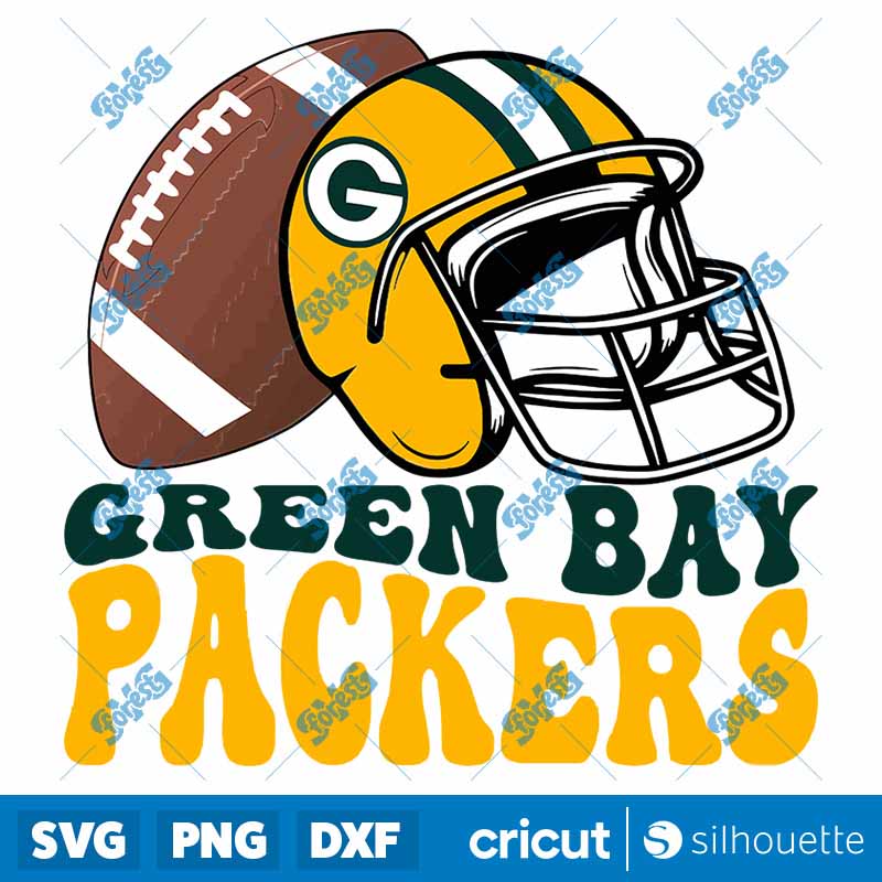 Green Bay Packers Helmet
  Football SVG