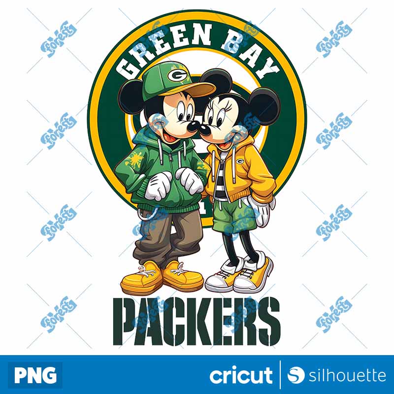 Green Bay Packers Mickey
  Minnie NFL PNG