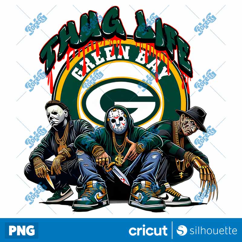 Green Bay Packers Thug Life
  Horror NFL Football PNG