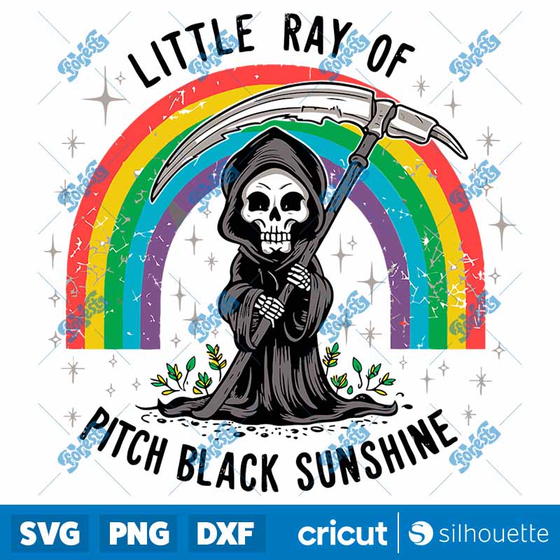 Grim Reaper Little Ray Of
  Pitch Black Sunshine SVG