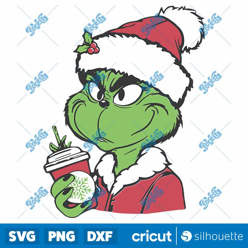 Grinch Boujee Christmas Santa
  Vibe SVG