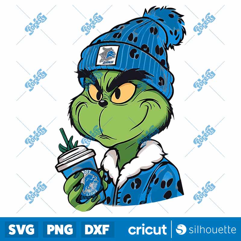 Grinch Boujee Detroit Lions
  SVG