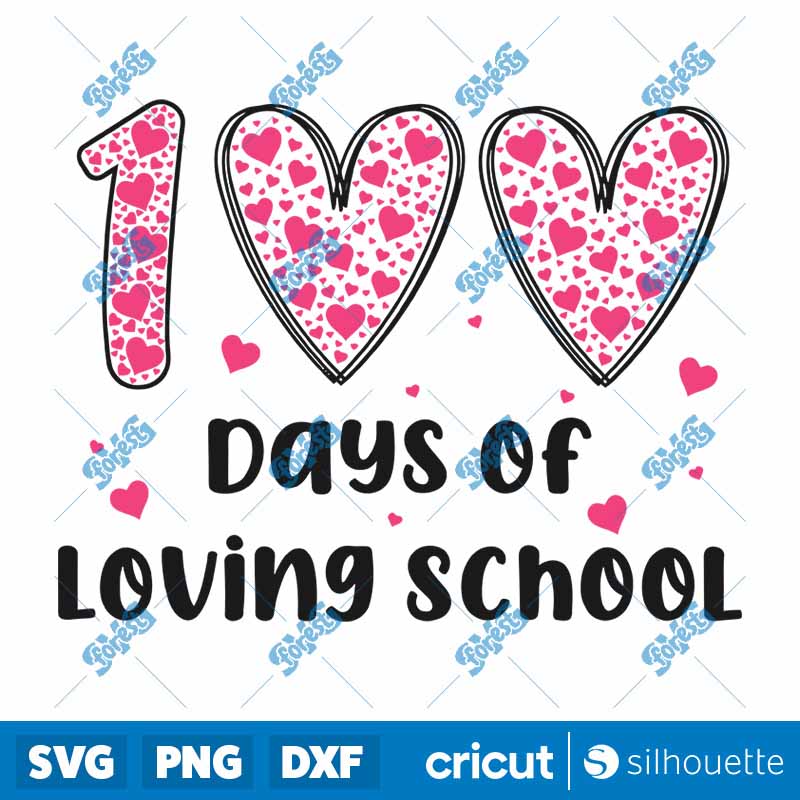 Groovy 100 Days Of Loving
  School SVG