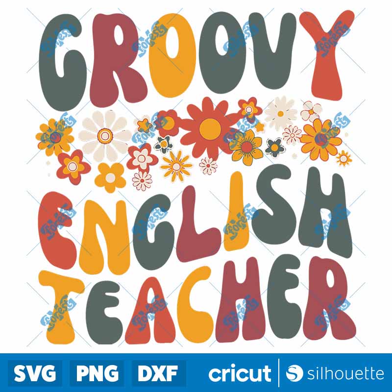 Groovy English Teacher Retro
Colorful Teaching SVG