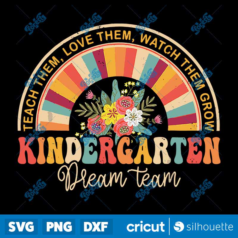 Groovy Kindergarten Vibes Team
Back To School Teachers SVG