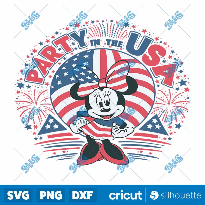 Groovy Party In the USA Minnie
  SVG