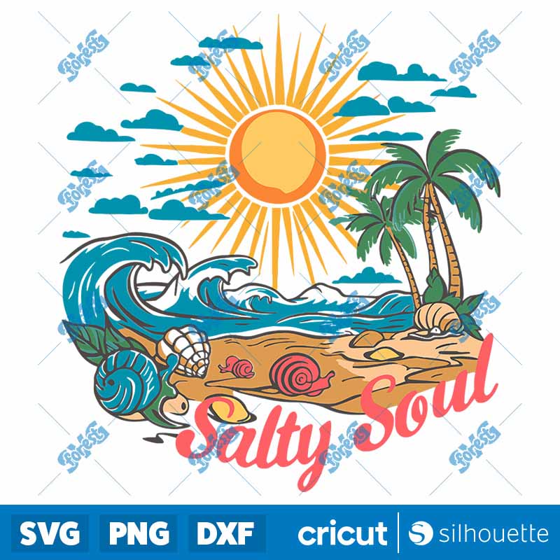 Groovy Salty Soul Summer
  Vacation SVG