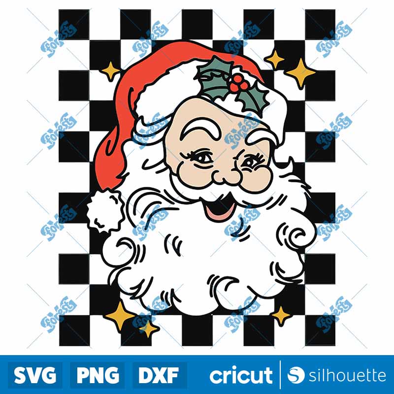 Groovy Santa Face SVG