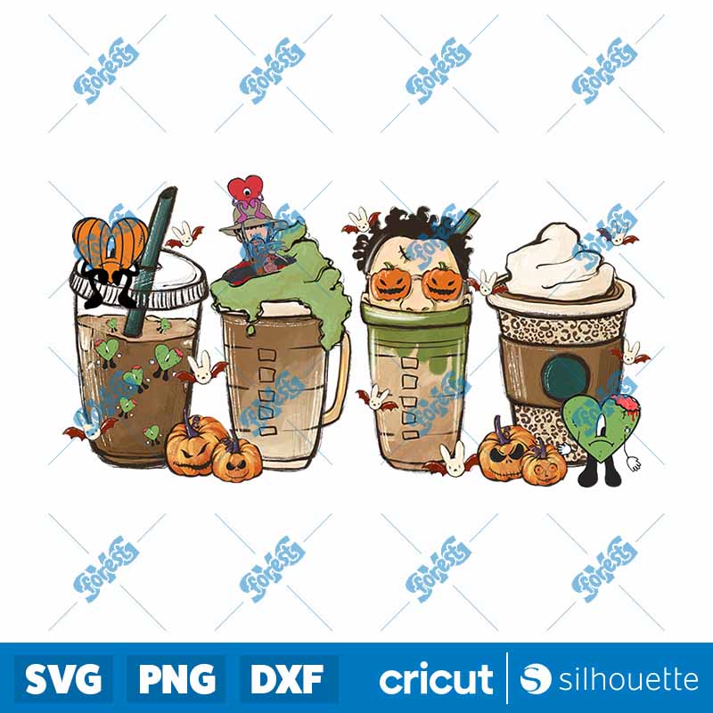 Halloween Coffee Bad Bunny PNG