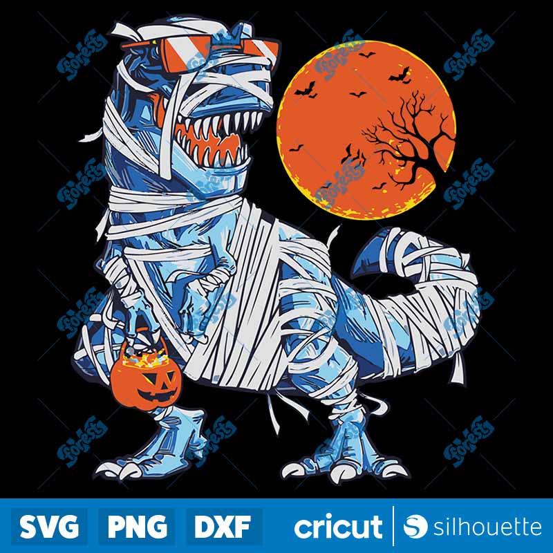 Halloween For Dinosaur T Rex
  Mummy Pumpkin SVG