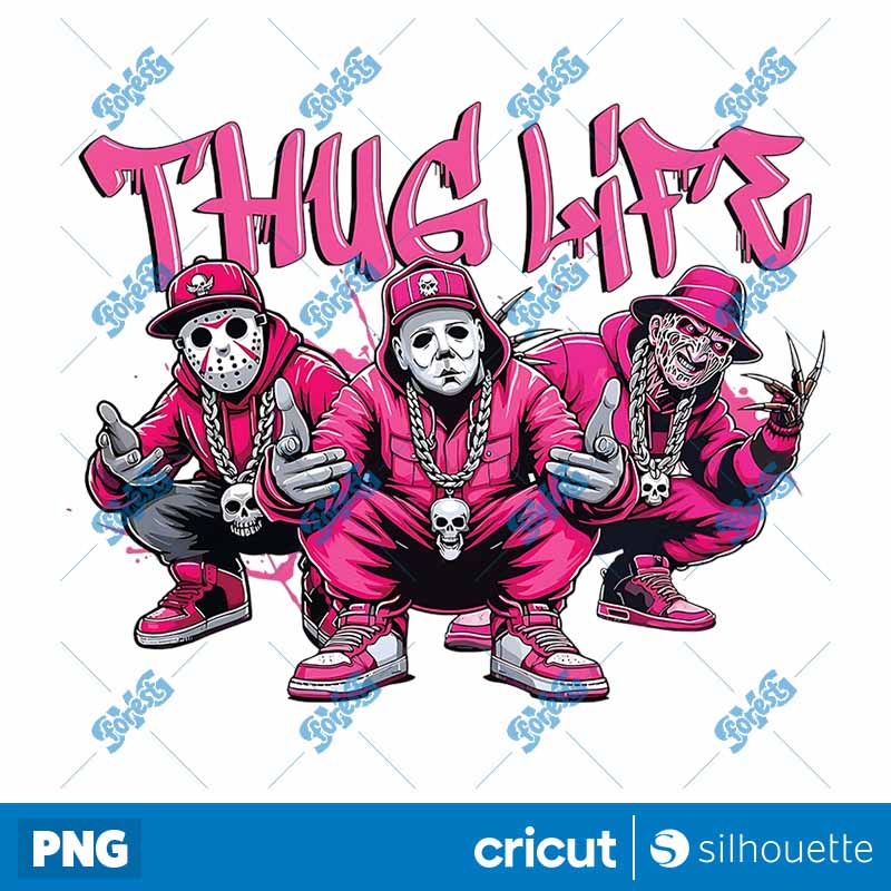 Halloween Horror Thug Life
  Pink PNG