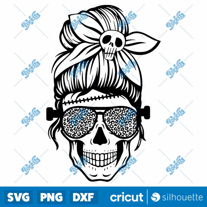 Halloween Mom Skull SVG